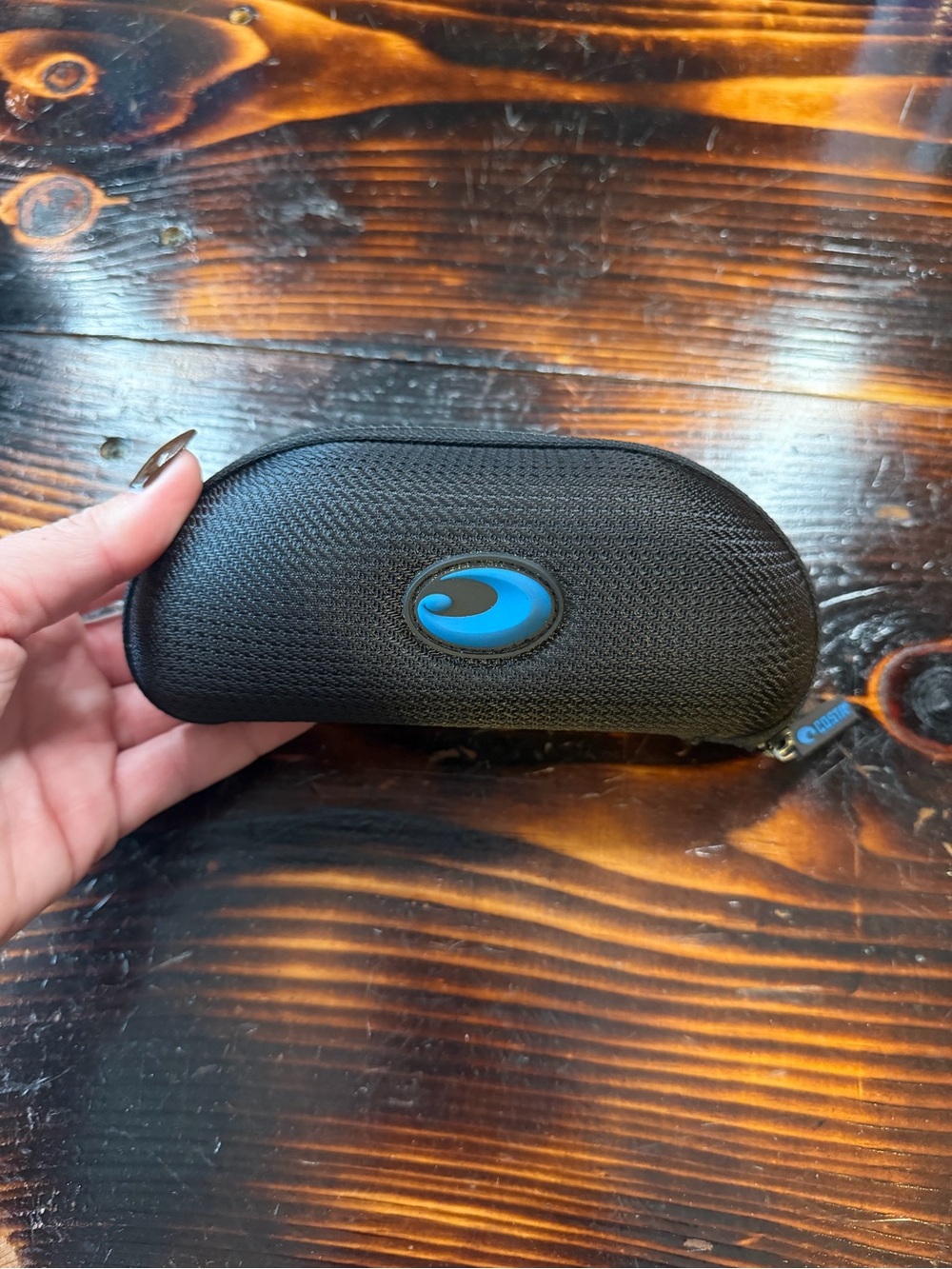 Costa Black Sunglasses Case with Blue Logo Accent